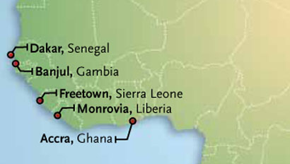 West Africa map