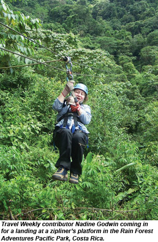 Nadine Godwin zipping through the forest Nadine Godwin zipping through the forest