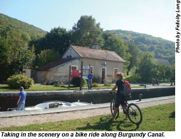 Burgundy canal biking Burgundy canal biking
