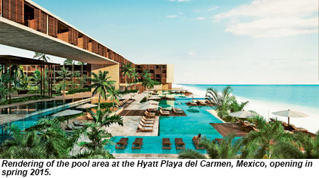playa hyatt carmen del open mexico pool render