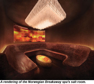Norwegian Breakaway spa salt room rendering