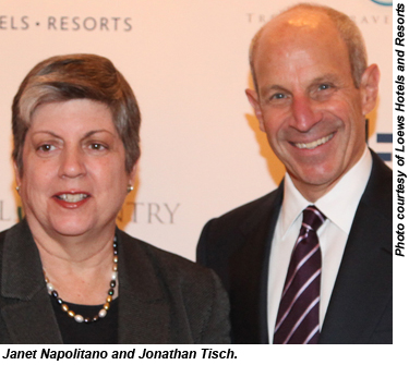 Janet Napolitano and Jonathan Tisch