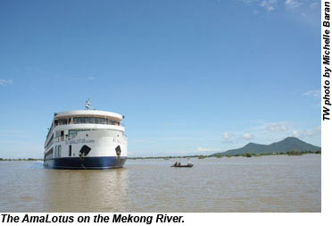 The AmaLotus on the Mekong