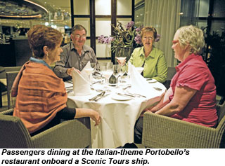 Scenic Tours cruise dining