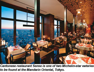 Sense restaurant at Mandarin Oriental, Tokyo