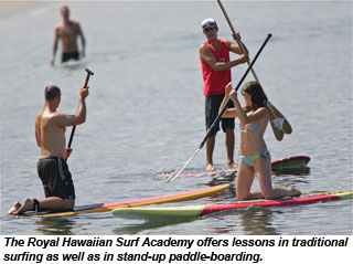 Stand-up paddling in Maui
