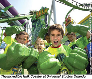 The Incredible Hulk Coaster at Universal Studios Orlando