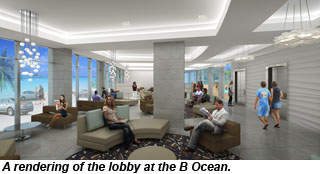 B Ocean lobby rendering